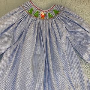 Mom & Me Smocked Christmas Dress